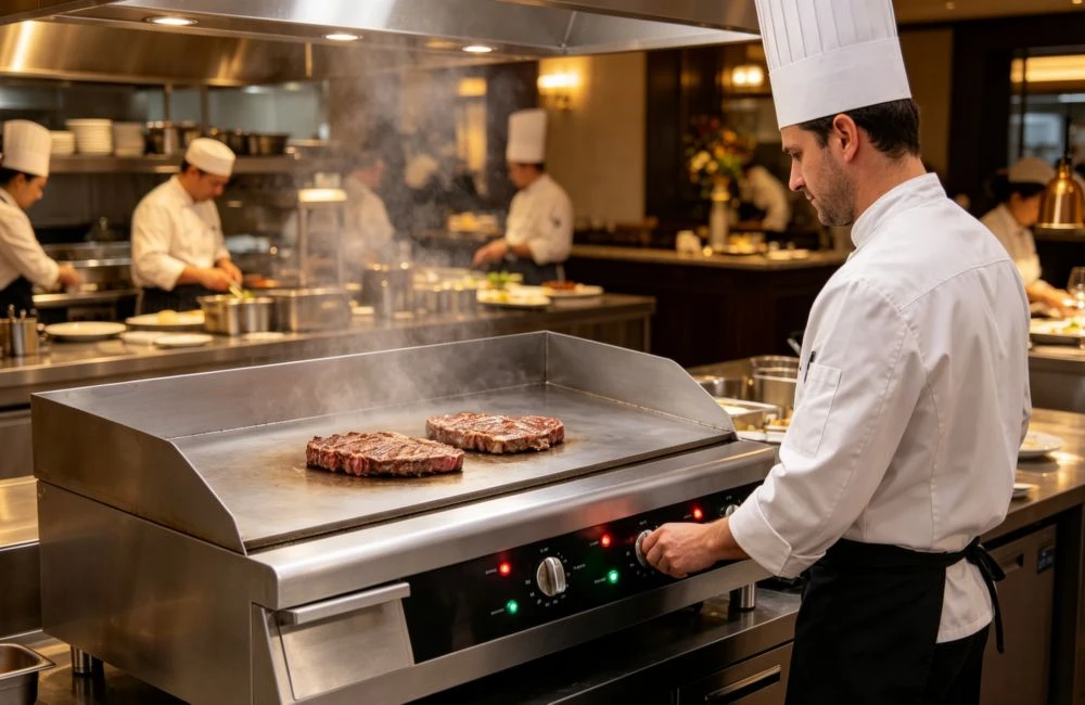 commercial electric flat top grill001